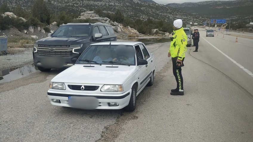 Antalya'da trafik denetimi