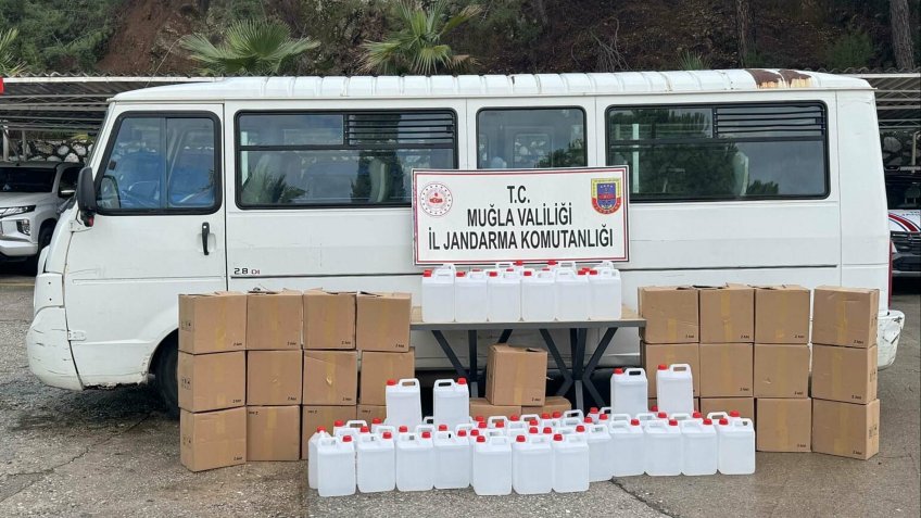 Muğla'da 300 litre kaçak etil alkol ele geçirildi