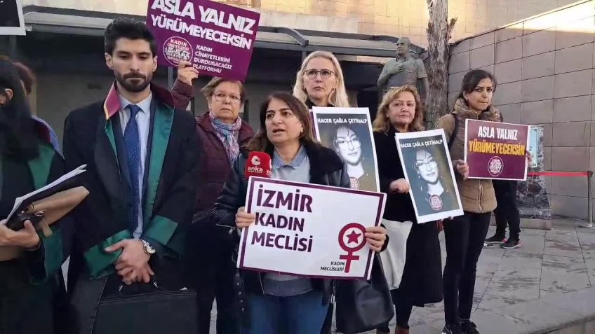 15 yaşındaki Hacer Çağla cinayeti davası...İzmir Kadın Meclisi Temsilcisi Osmanoğulları: "Okulda olması gereken bu çocuklar biri mezarda biri hapishanede" 