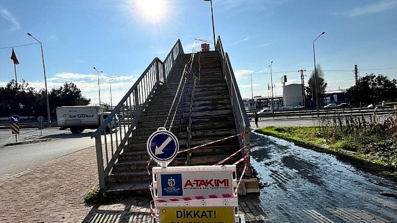 Büyükşehir'den Gebze'de üst geçit tadilatı