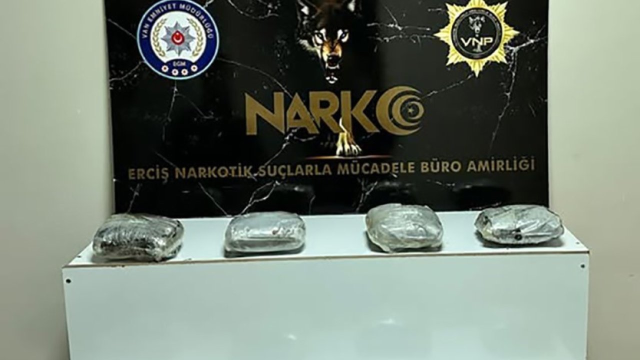 Erciş’te 8 kilo 750 gram uyuşturucu ele geçirildi