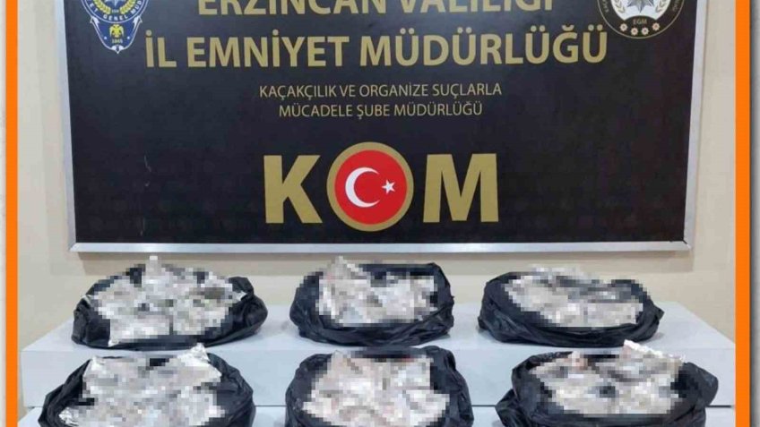 Erzincan’da 200 bin TL değerinde kaçak tütün ele geçirildi