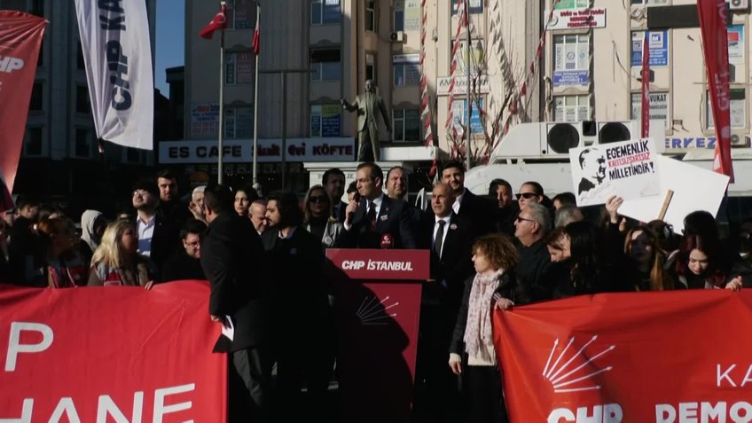 Esenyurt Demokrasi Nöbeti... Şişli Belediye Başkanı Resul Emrah Şahan: Buradaki kayyum Ahmet Hoca, Esenyurt'un konusu değildir