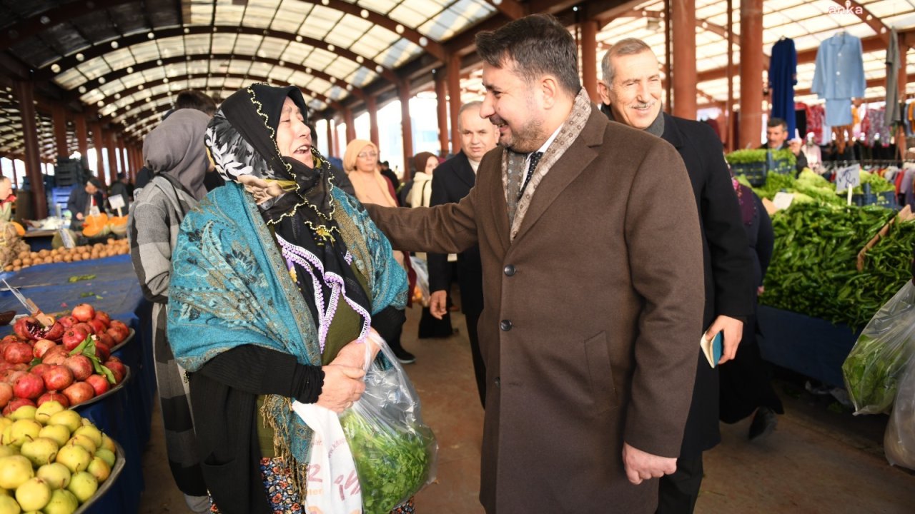 Kahramankazan Belediye Başkanı Çırpanoğlu'ndan pazar yerine ziyaret