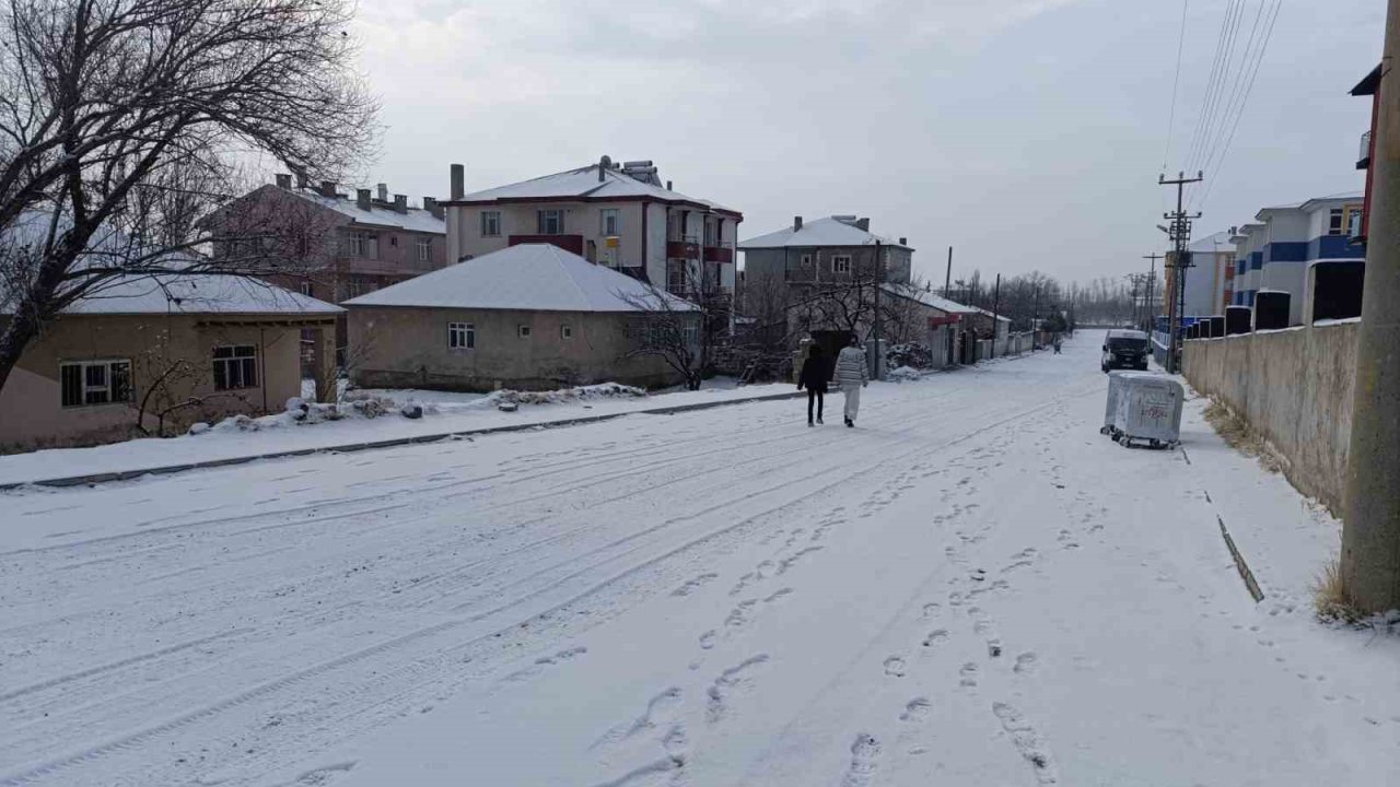 Muradiye’de kar yağışı