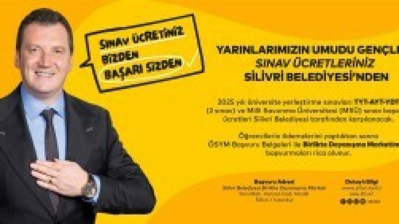 Silivri Belediyesi, öğrencilerin sınav başvuru ücretlerini karşılayacak