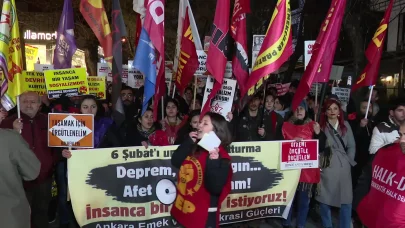 Ankara Emek ve Demokrasi Güçleri, 6 Şubat depremlerinde hayatlarını kaybedenleri andı