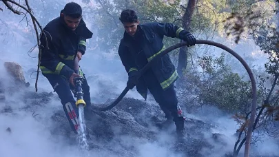 Antalya Büyükşehir itfaiyesinden orman yangınına müdahale 