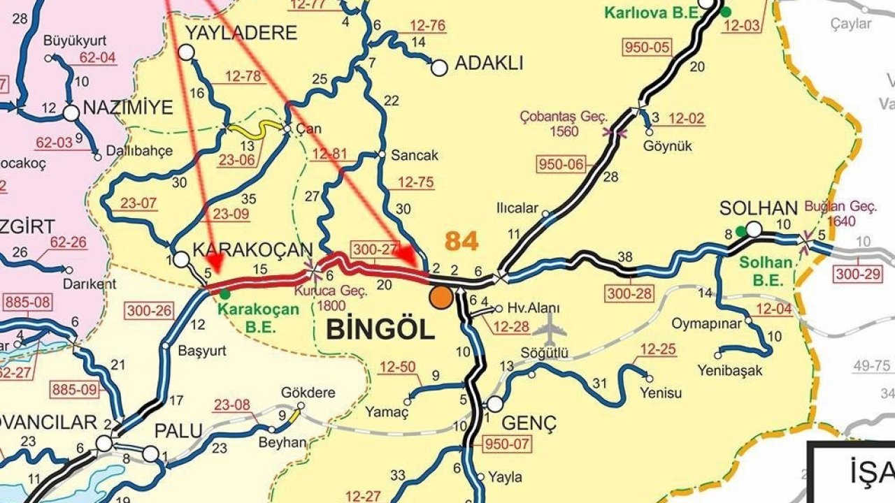 Bingöl-Elazığ yolu ulaşıma kapatıldı