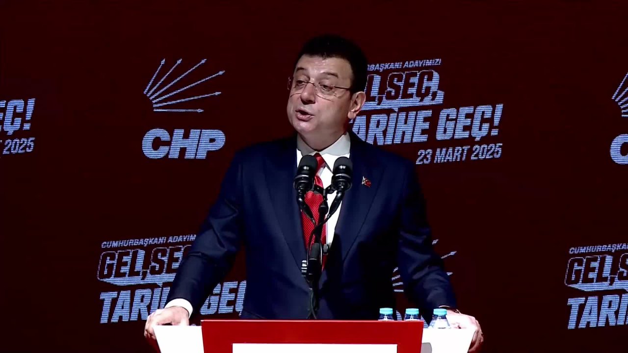 CHP'nin cumhurbaşkanı adayı ön seçim toplantısı... Ekrem İmamoğlu: “Türkiye’yi bir an önce parlamenter demokrasiye kavuşturmak zorundayız"