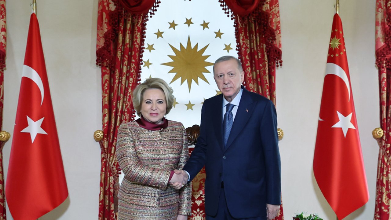 Cumhurbaşkanı Erdoğan, Rusya Federasyon Konseyi Başkanı Matviyenko'yu kabul etti