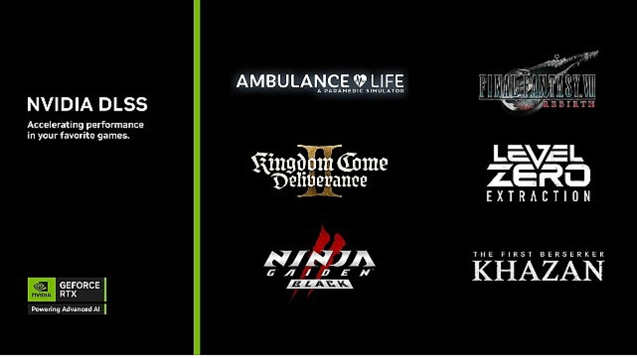 DLSS, Kingdom Come: Deliverance II, FINAL FANTASY VII REBIRTH ve Daha Fazlasında Performansı Artırıyor