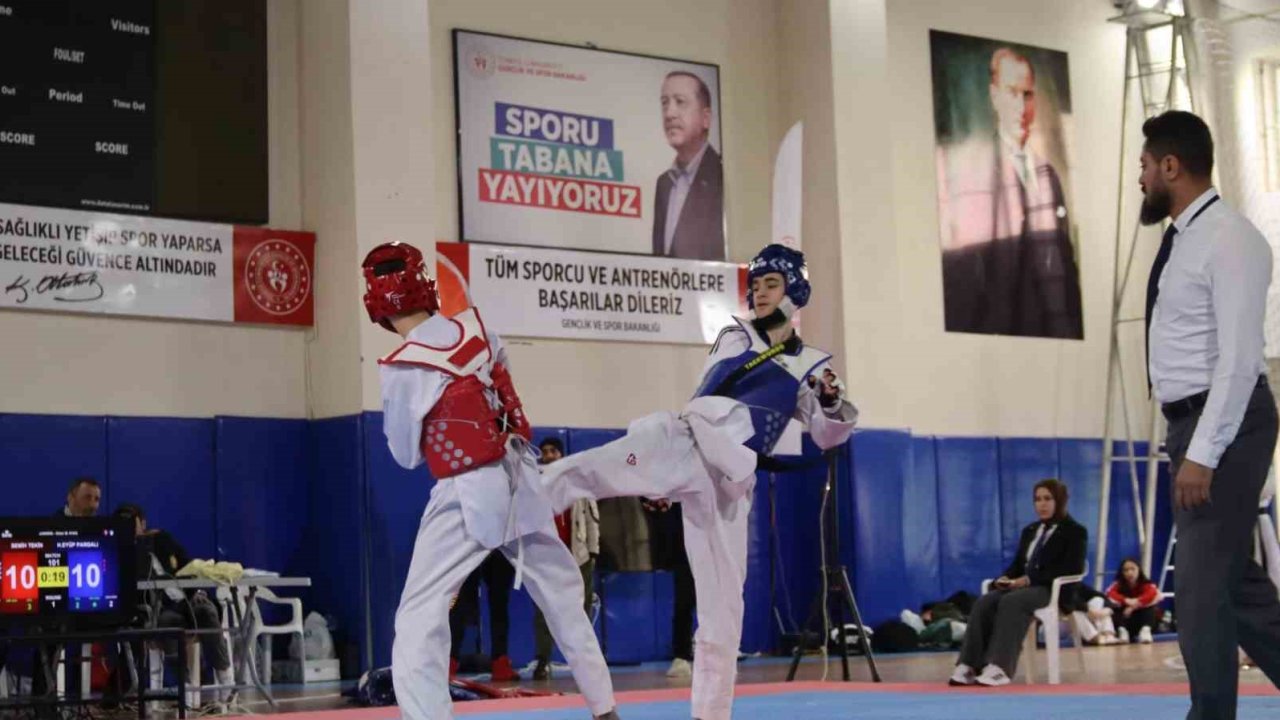 Elazığ’da gençler taekwondo müsabakaları yapıldı