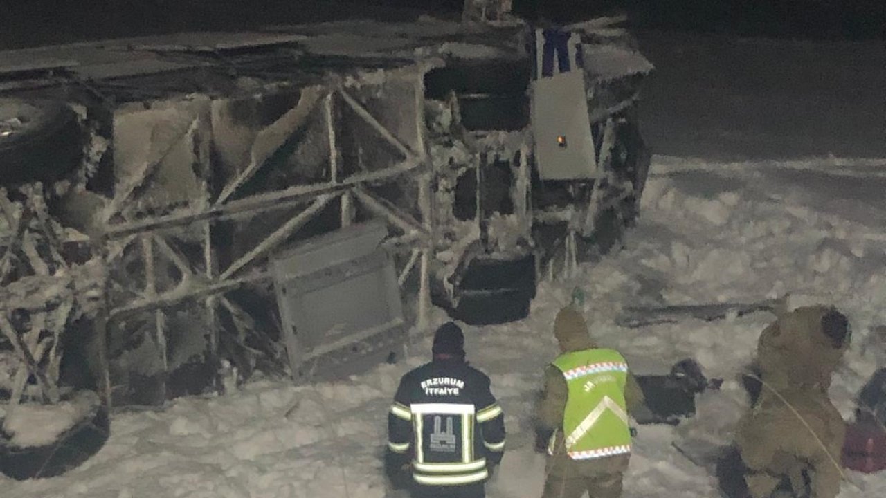 Erzurum’da trafik kazası: 38 yaralı