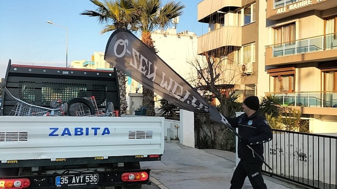 Güzelbahçe Belediyesi Zabıta Ekipleri kaldırım işgaline geçit vermiyor