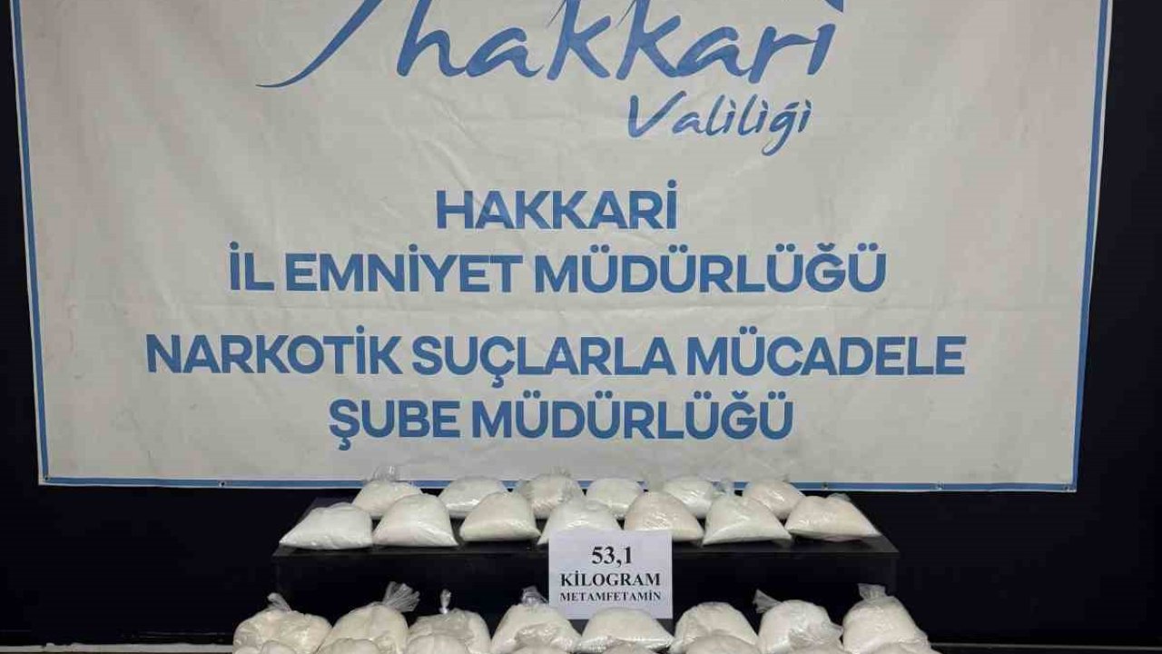 Hakkari’de 65 kilogram metamfetamin ele geçirildi