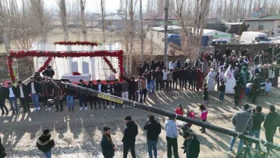 Iğdır’da kış mevsiminin güzel geçmesi bahçe düğünlerine ilgiyi artırdı