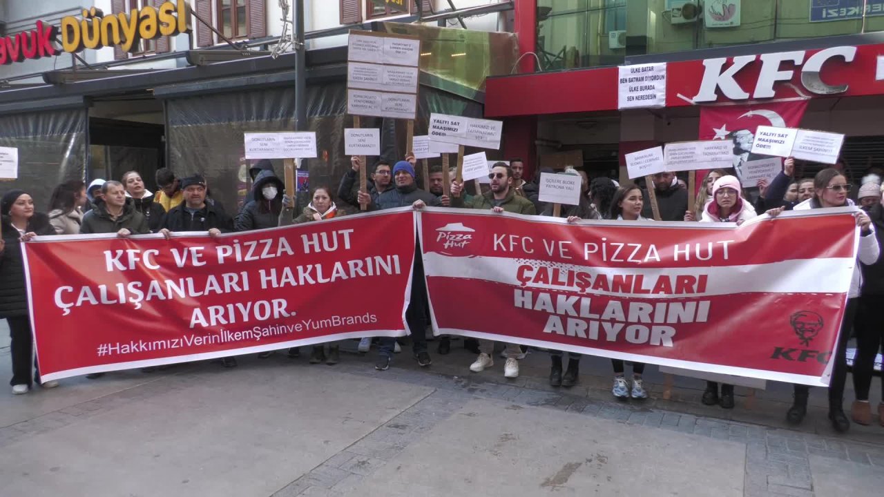 İzmir'de KFC Türkiye ve Pizza Hut çalışanlarından "konkordato" tepkisi: “Binlerce insanı kaderine terk ettiler"