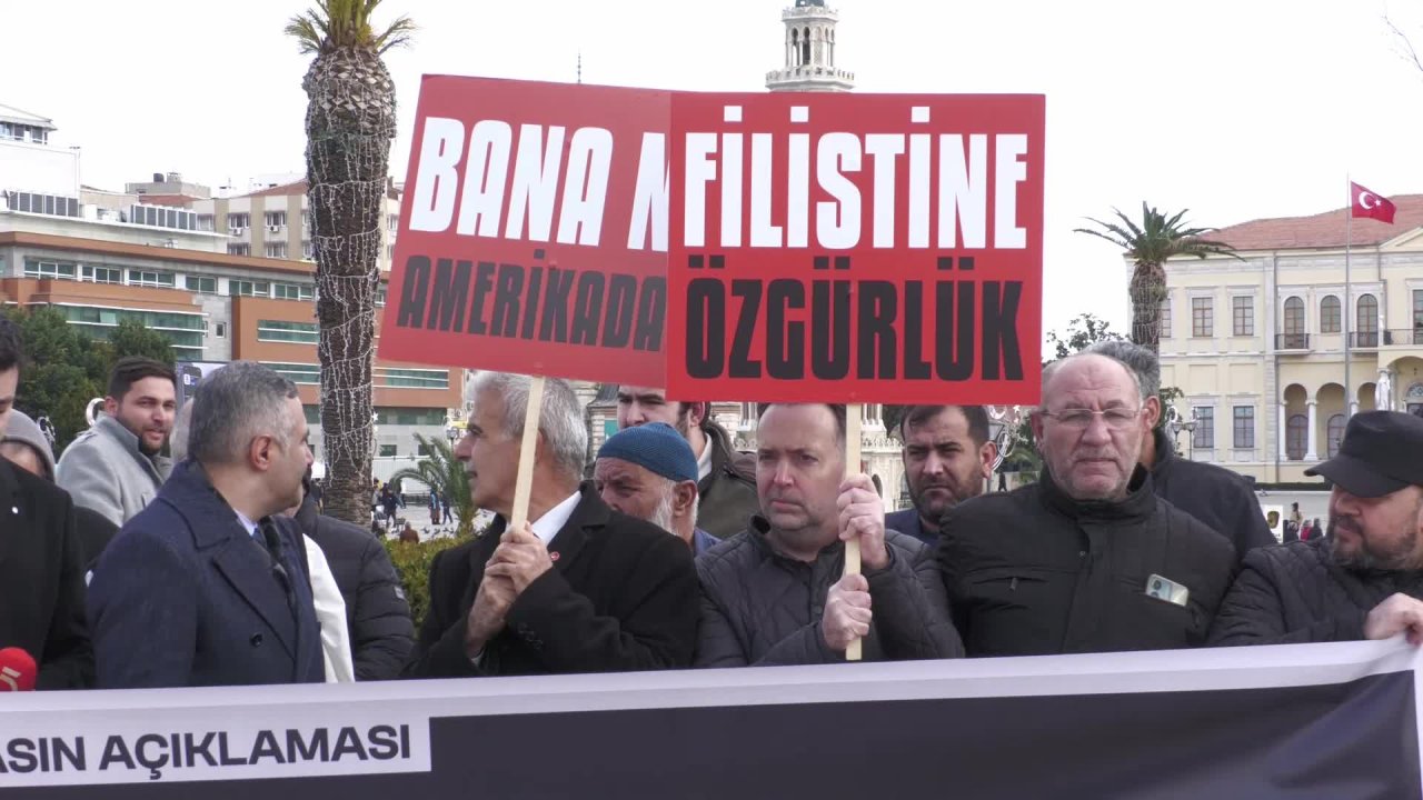 İzmir’de Saadet Partisi’nden Trump’a Gazze tepkisi 