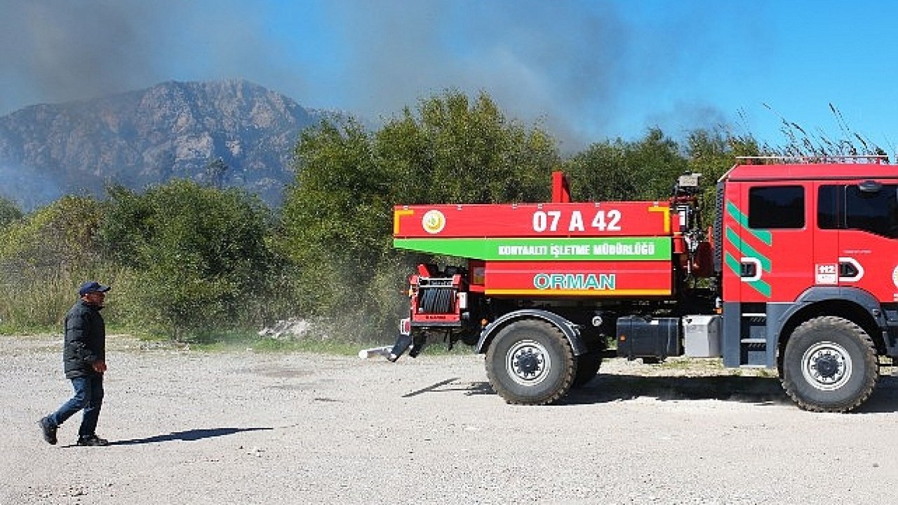 Kemer'de korkutan yangın