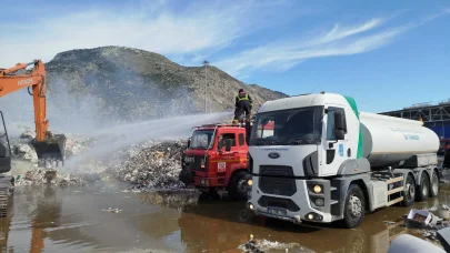 Kuşadası Belediyesi'nden Söke'deki yangın söndürme çalışmalarına destek