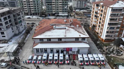 Malatya’ya gönderilen yeni ambulanslara göreve başladı