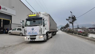 Mudanya Belediyesi'nden 6 Şubat Depremleri'nin 2'nci yılında Hatay'a destek TIR'ı 