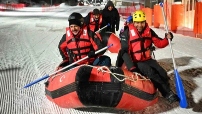 Palandöken’de botla kar raftingi