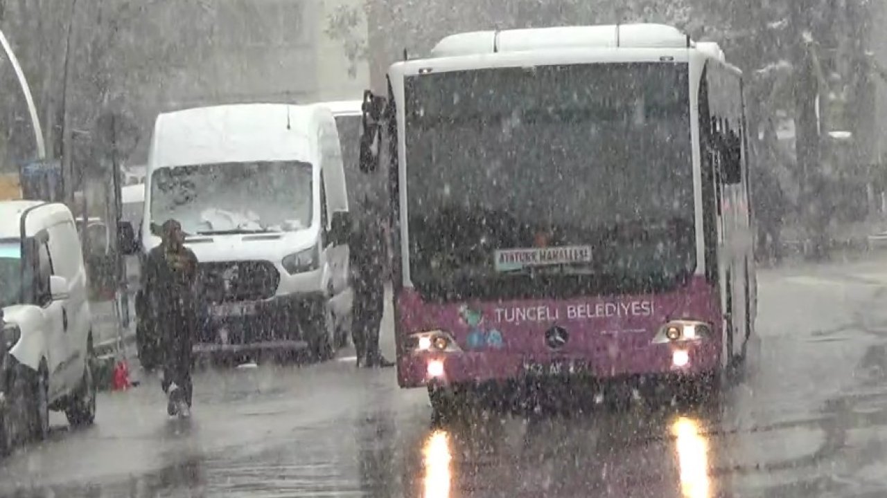 Tunceli’de kar yağışı etkili olmaya başladı