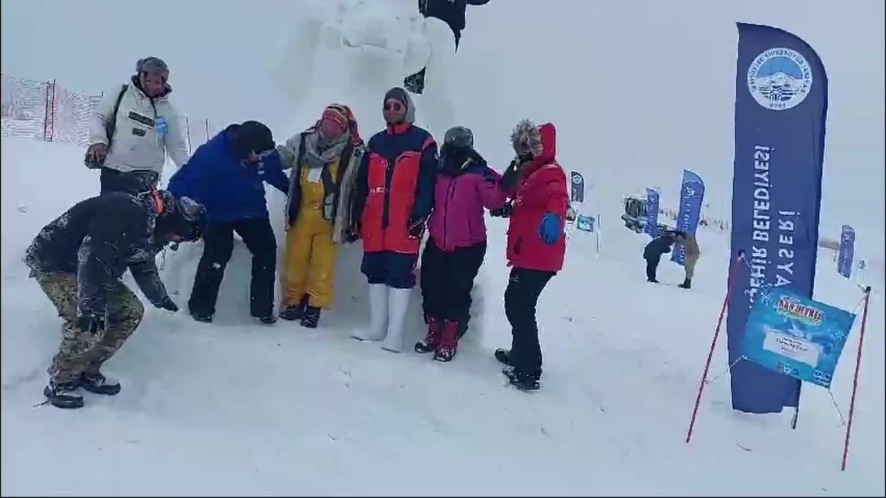 Uluslararası Erciyes Kar Heykel Festivali tamamlandı