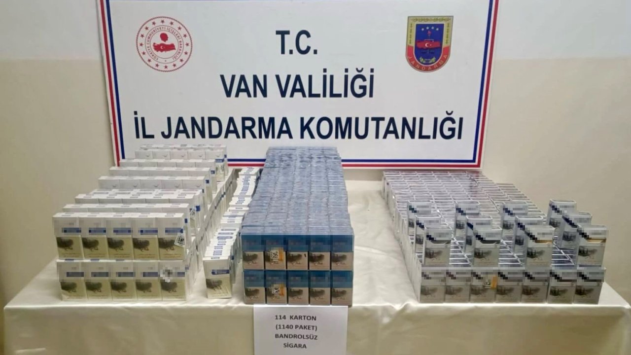 Van’da bin 340 paket kaçak sigara ele geçirildi