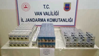 Van’da bin 340 paket kaçak sigara ele geçirildi