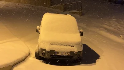 Yüksekova’da lapa lapa kar yağışı