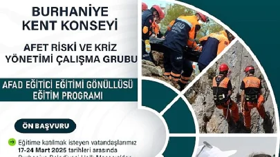 Burhaniye Kent Konseyi'nden AFAD Eğitici Eğitimi Gönüllüsü Programı