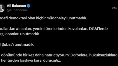 DEVA Partisi Genel Başkanı Babacan: 28 Şubat’ı unutmadık, darbelere, hukuksuzluklara ve her türden baskıya karşı duracağız