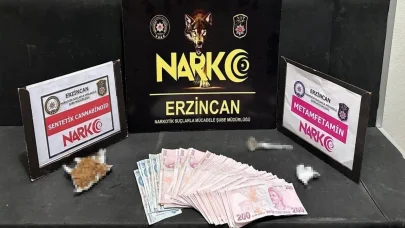 Erzincan’da bir miktar uyuşturucu ele geçirildi