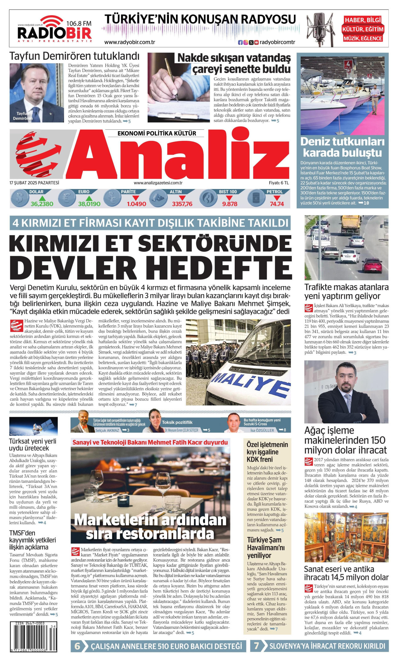 ANALİZ Gazete Manşeti