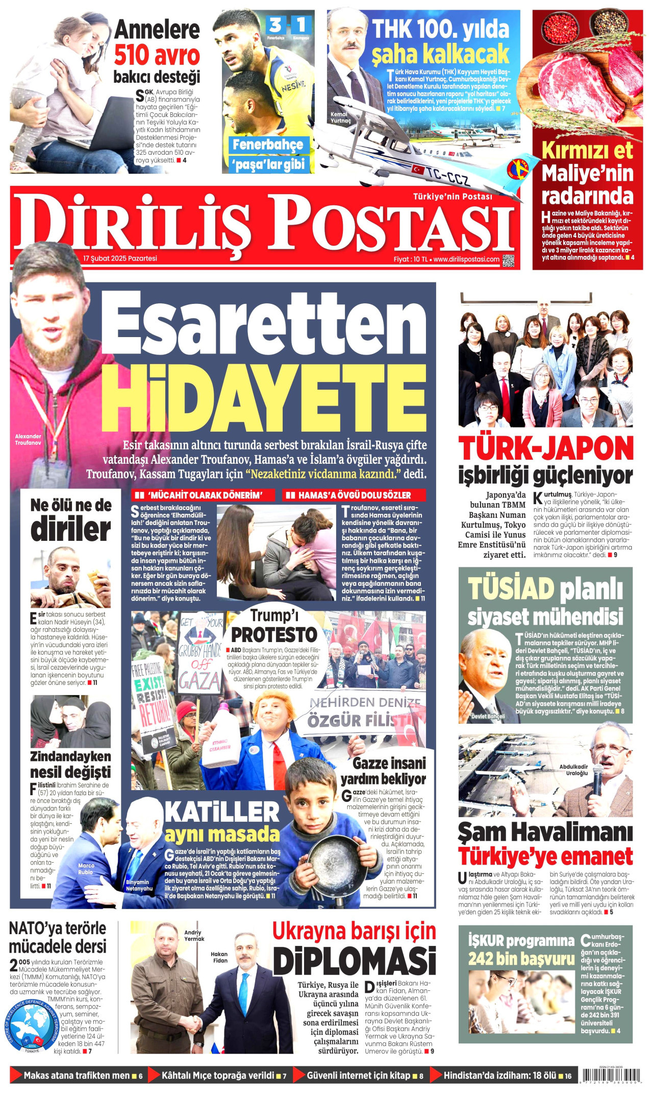 DİRİLİŞ POSTASI Gazete Manşeti