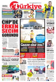 TÜRKİYE GAZETESİ Gazete Manşeti